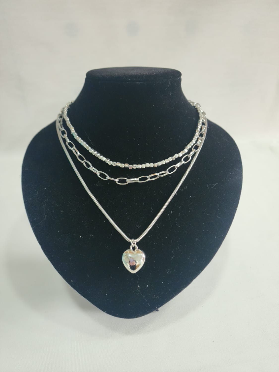 Juego de Collares “Corazón Espejo” – Amor Propio en Capas de Luz
