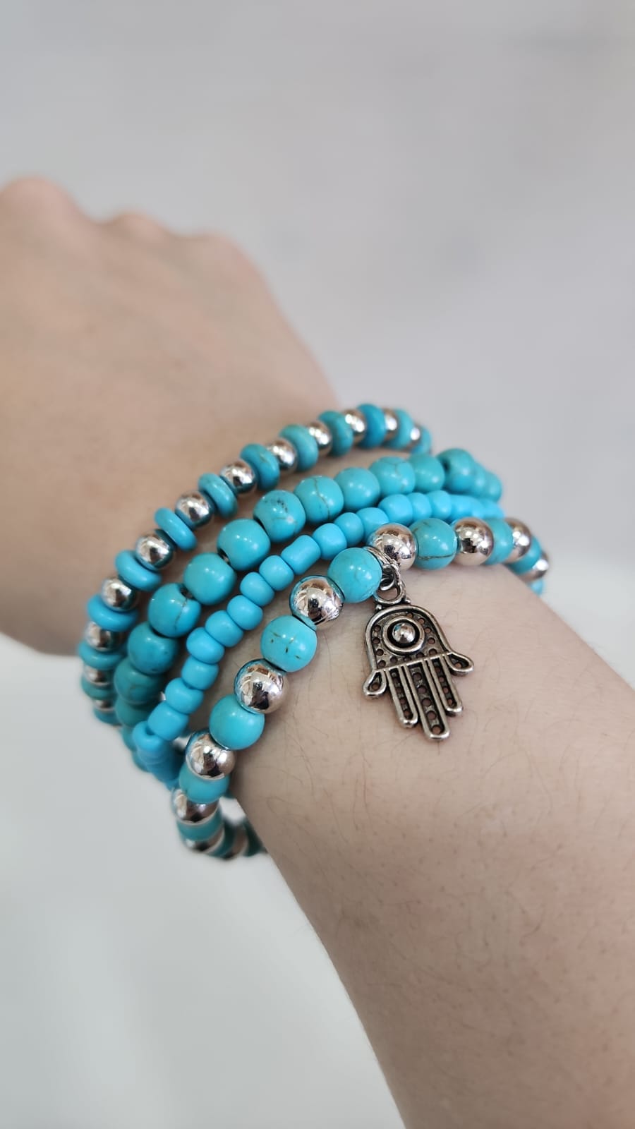 Pulseras Turquesa Mano de Fátima