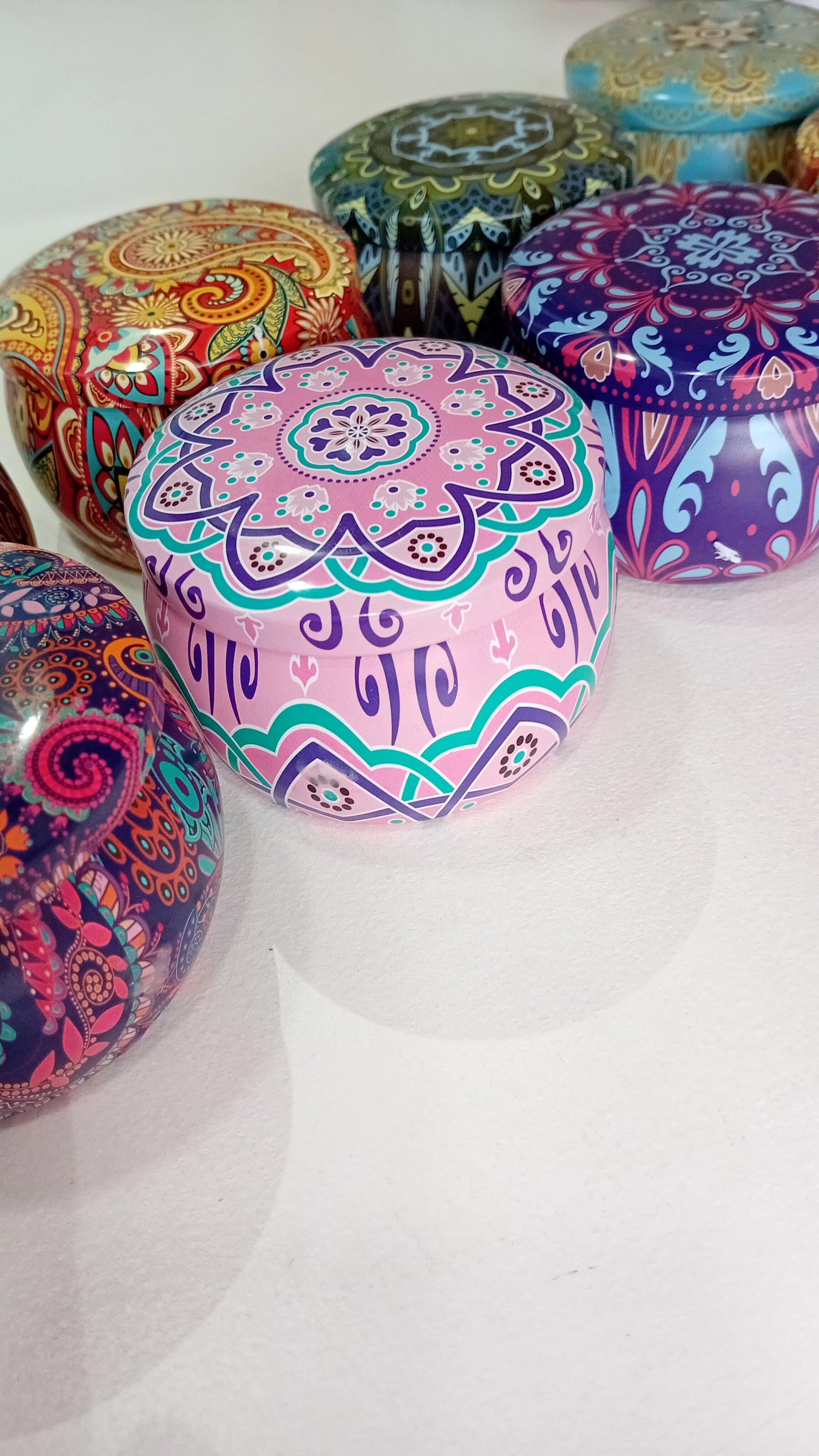 🕯️ Velas Aromáticas con Diseños de Mandalas