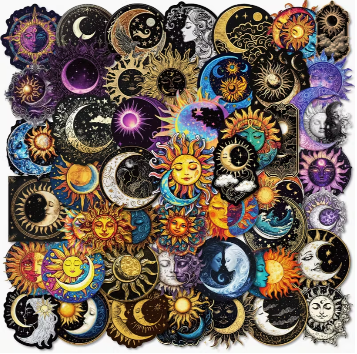 Stickers “Sol y Luna Cósmicos”