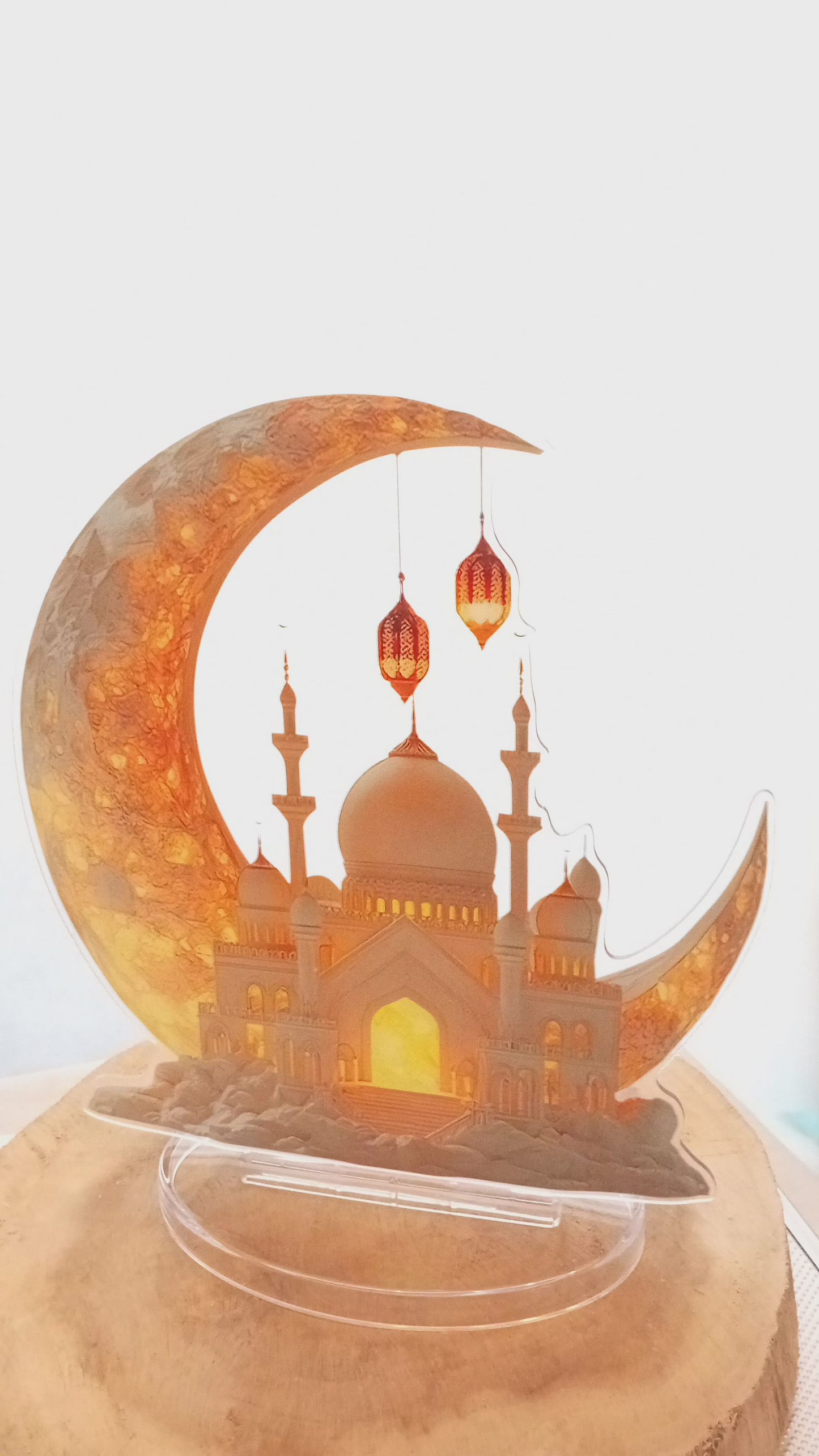 Adorno Colgante Luna y Castillo Celestial – Magia que Habita en lo Alto