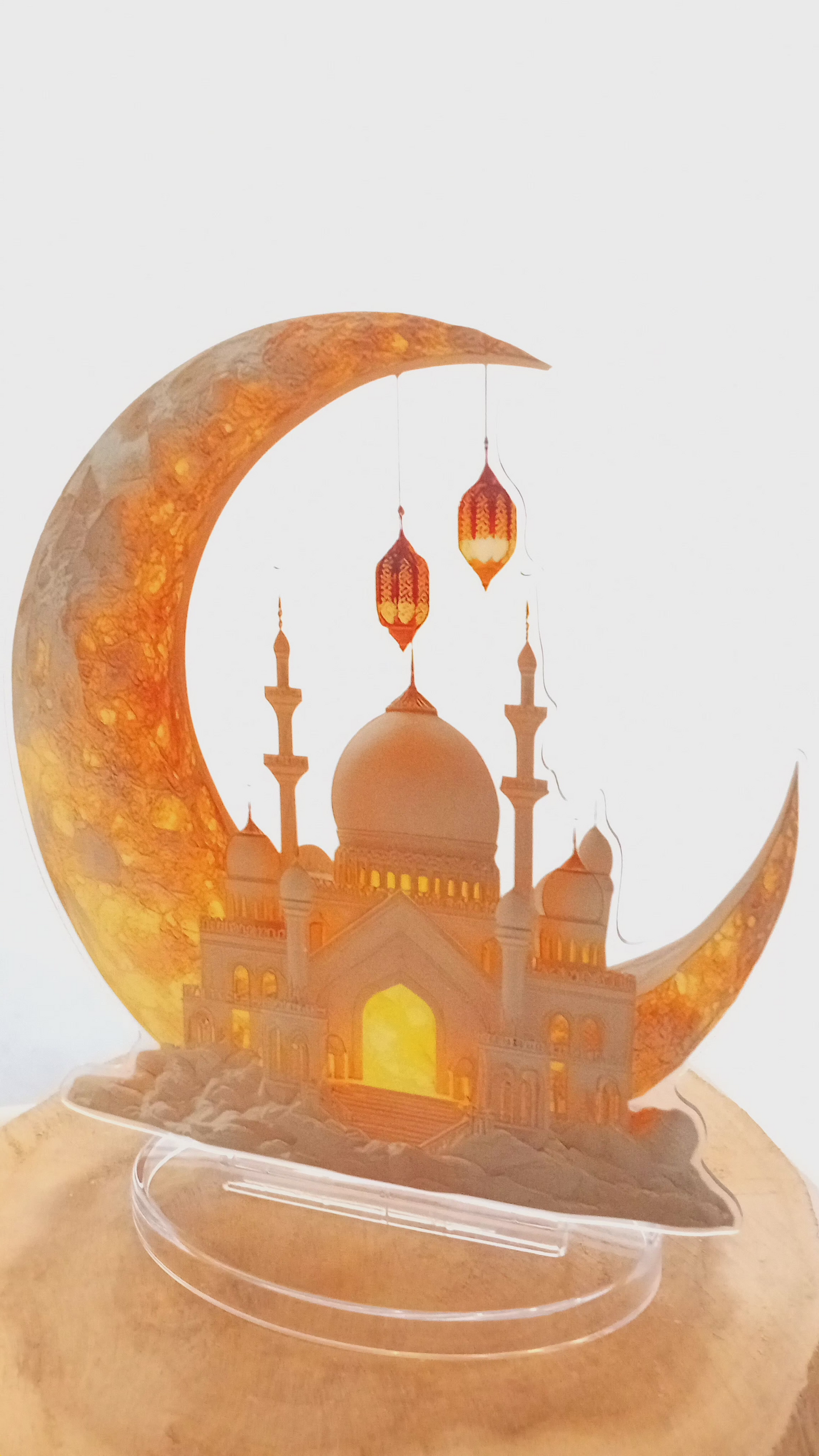 Adorno Colgante Luna y Castillo Celestial – Magia que Habita en lo Alto