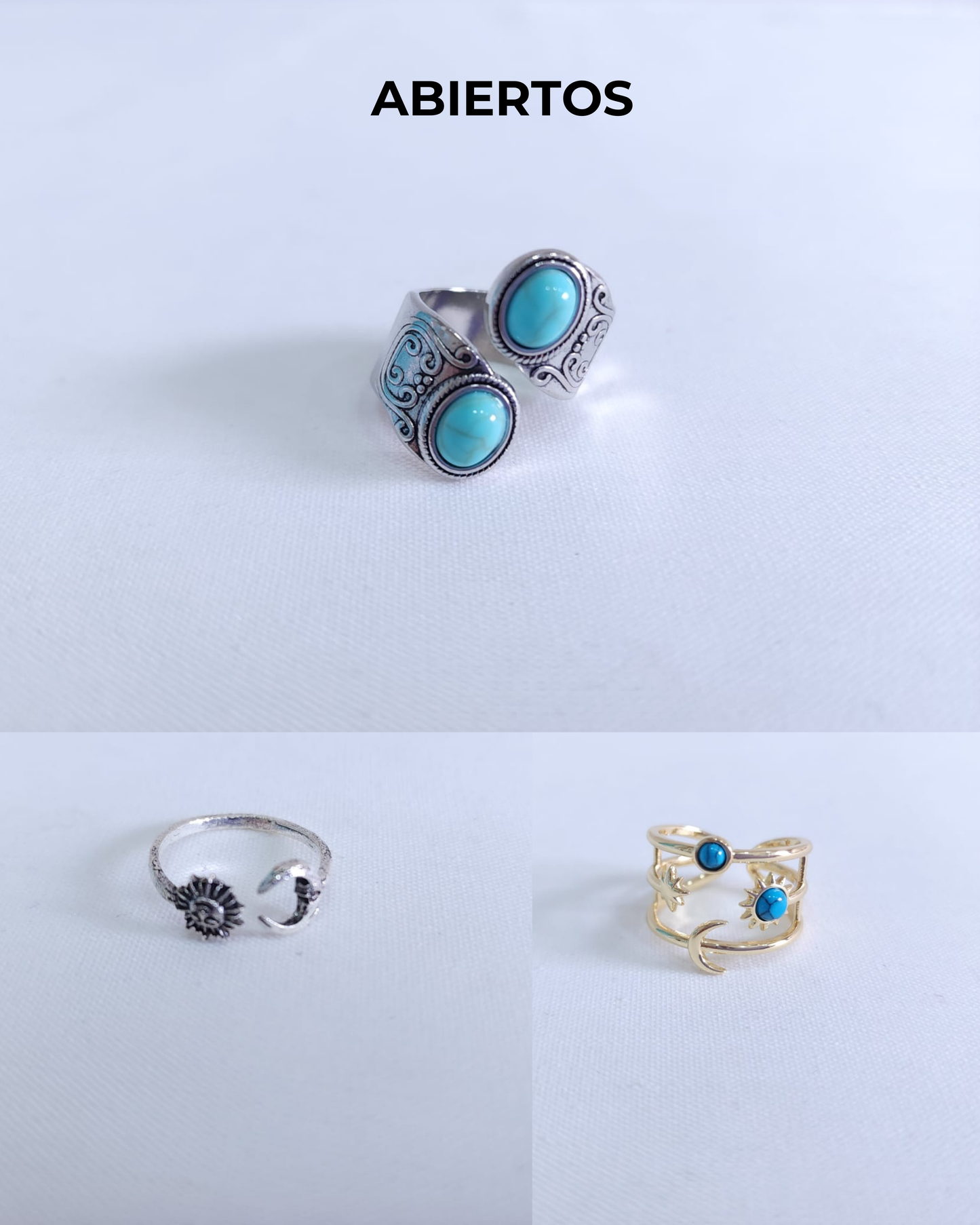 Colección de Anillos Místicos Boho abiertos
