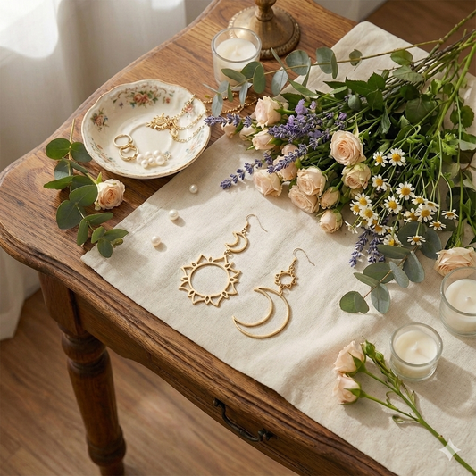 ✨ Aretes Sol y Luna – Estilo Místico Dorado ✨