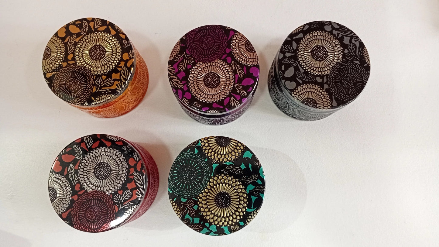 Velas Aromáticas con frascos de colores