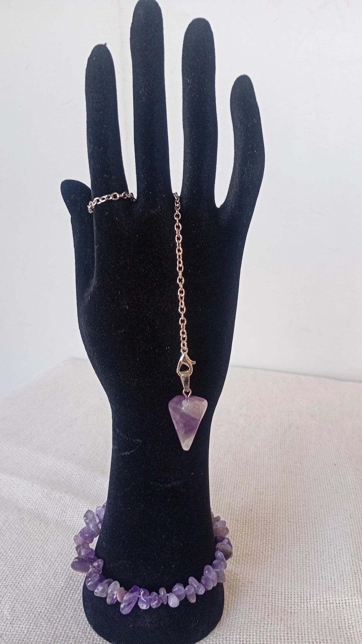 Kit Amatista Pulsera + Péndulo de Sanación y Claridad