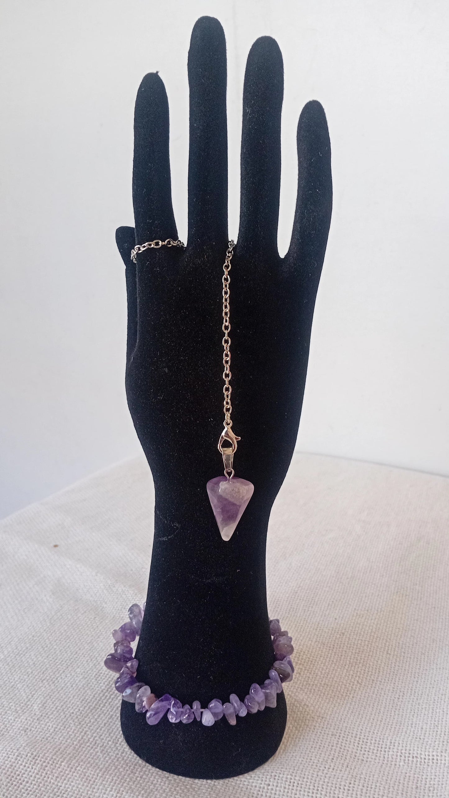 Kit Amatista Pulsera + Péndulo de Sanación y Claridad