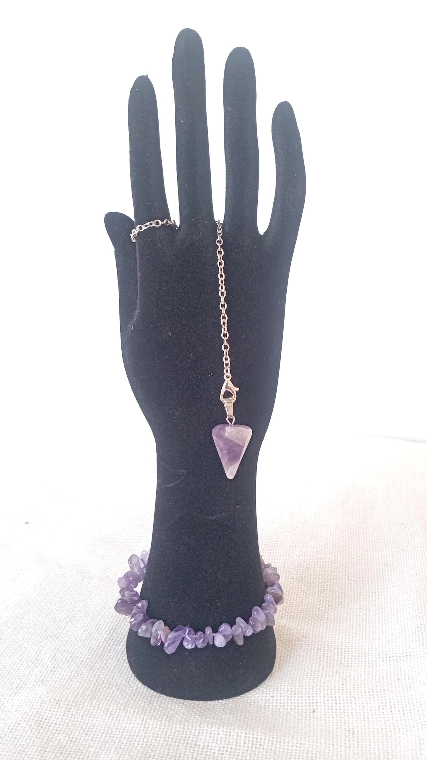 Kit Amatista Pulsera + Péndulo de Sanación y Claridad