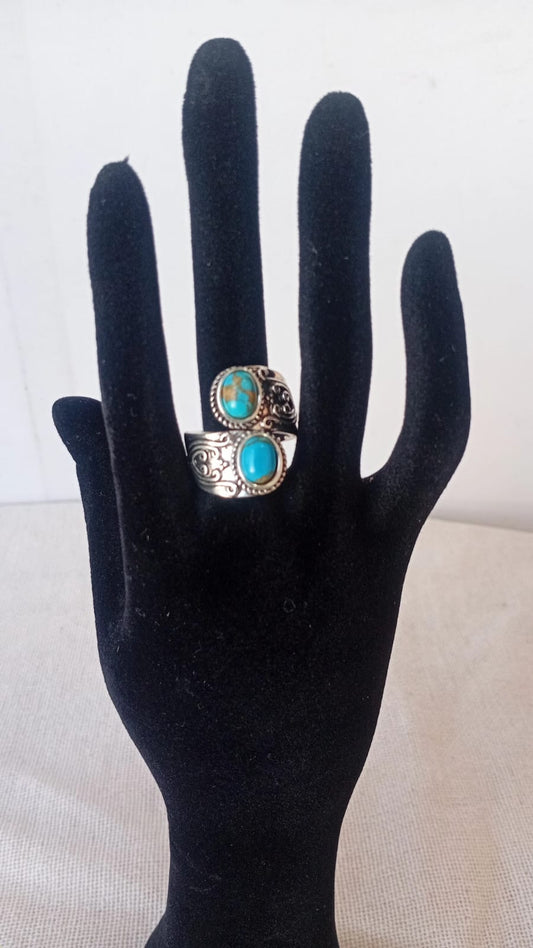 ✨ Anillo Turquesa Doble Energía ✨