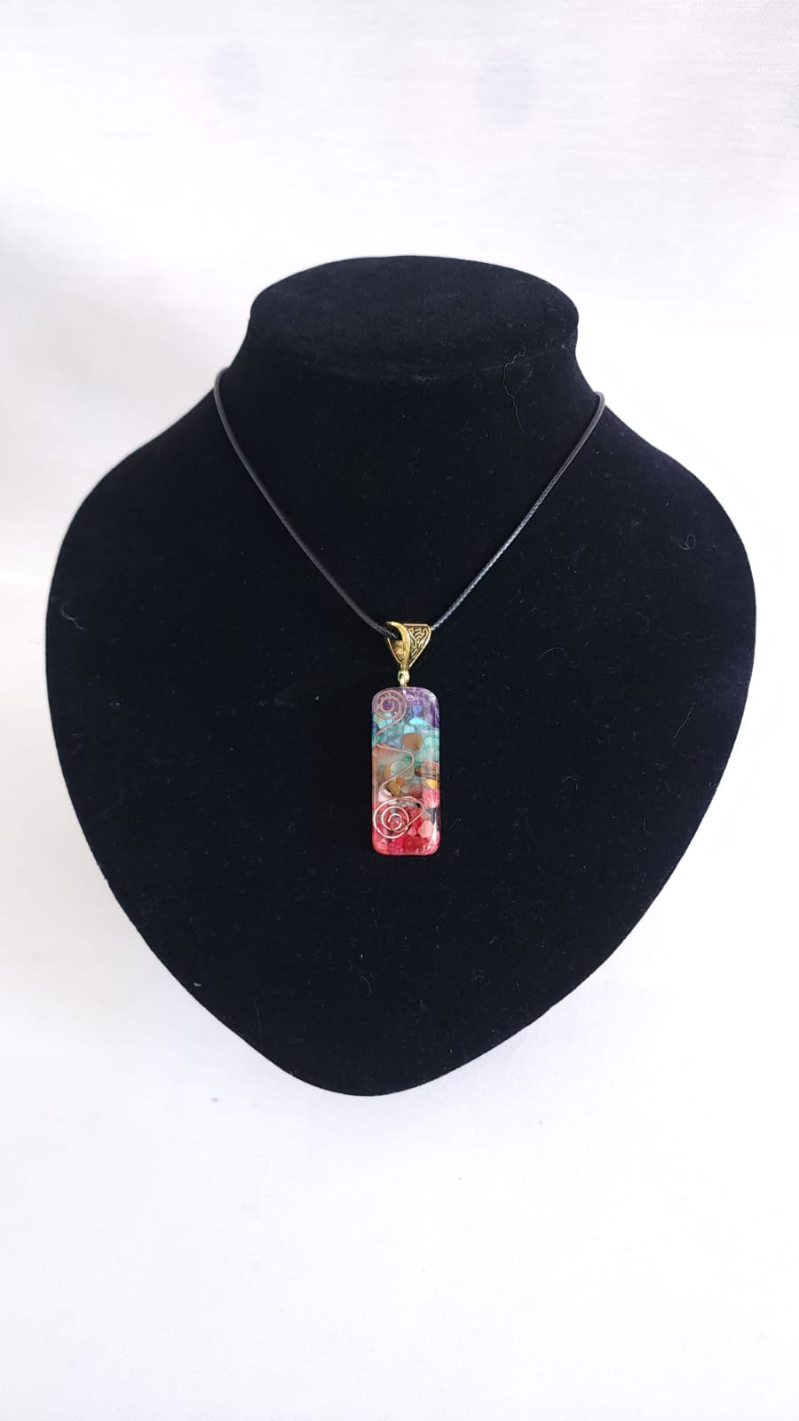 💫✨ Collar Rectangular 7 Chakras con Piedras Naturales