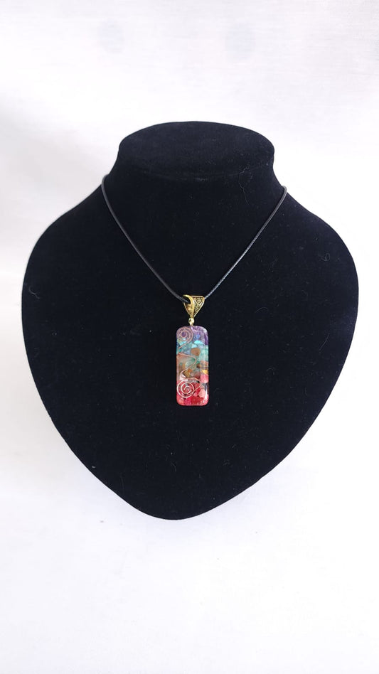 💫✨ Collar Rectangular 7 Chakras con Piedras Naturales