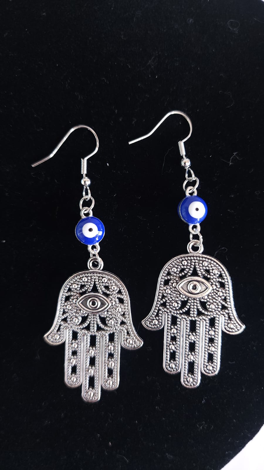 🔮 Aretes Mano de Fátima con Ojo Turco