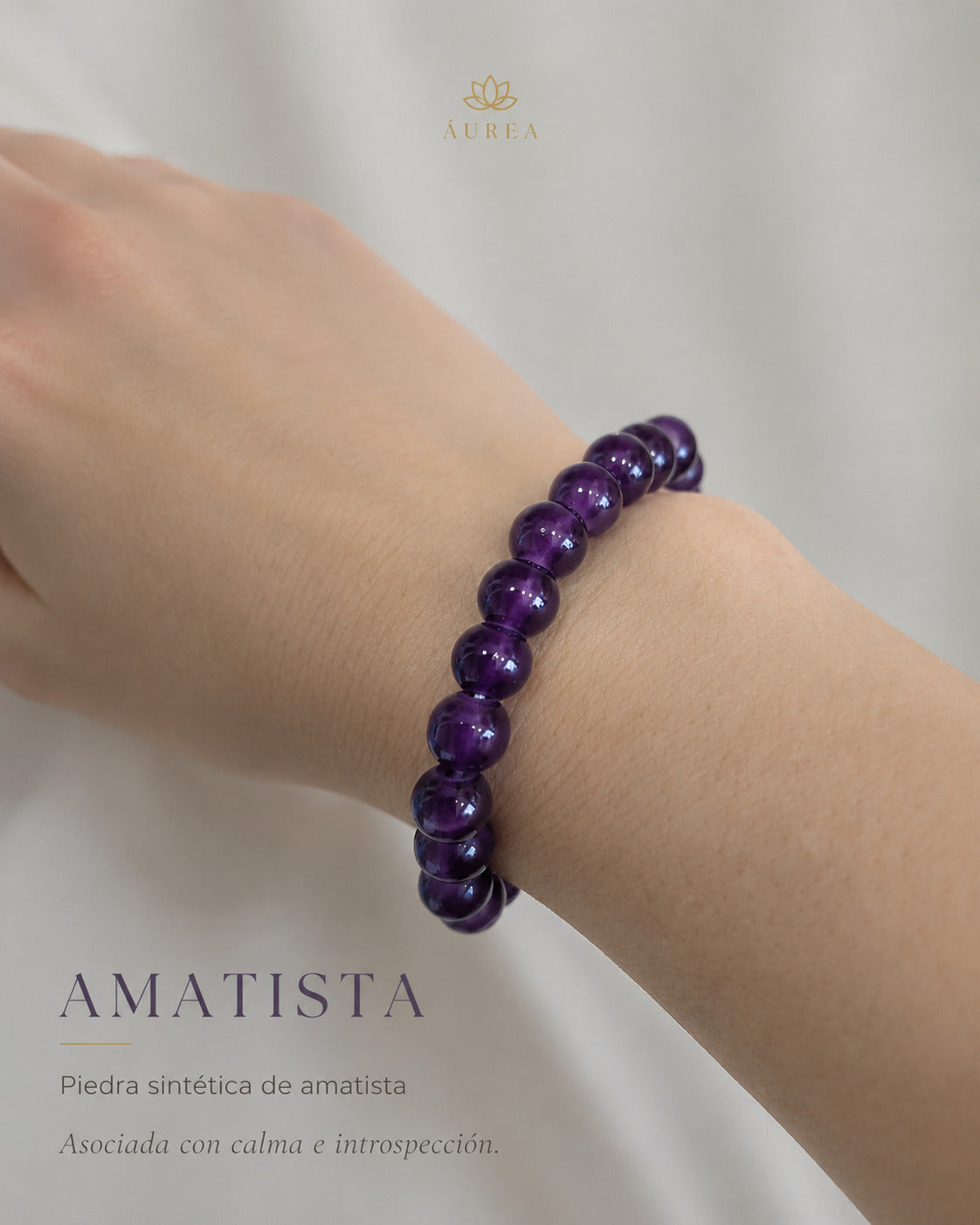 💜 Pulsera de amatista sintética