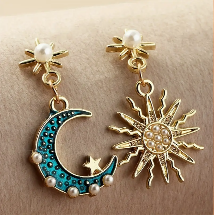 Aretes Sol y Luna - Alquimia Celeste